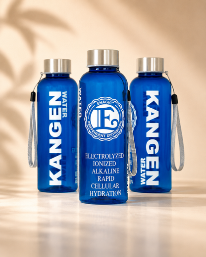 Pack de 3 botellas azules de tritán Kangen, 500 ml