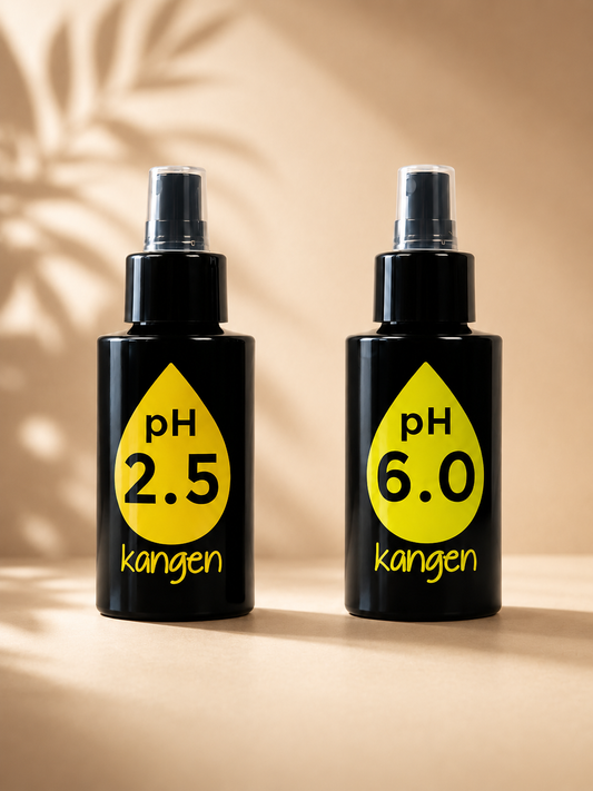 Pack de pulverizadores de vidrio violeta Kangen pH 2.5 y pH 6.0, 50 ml