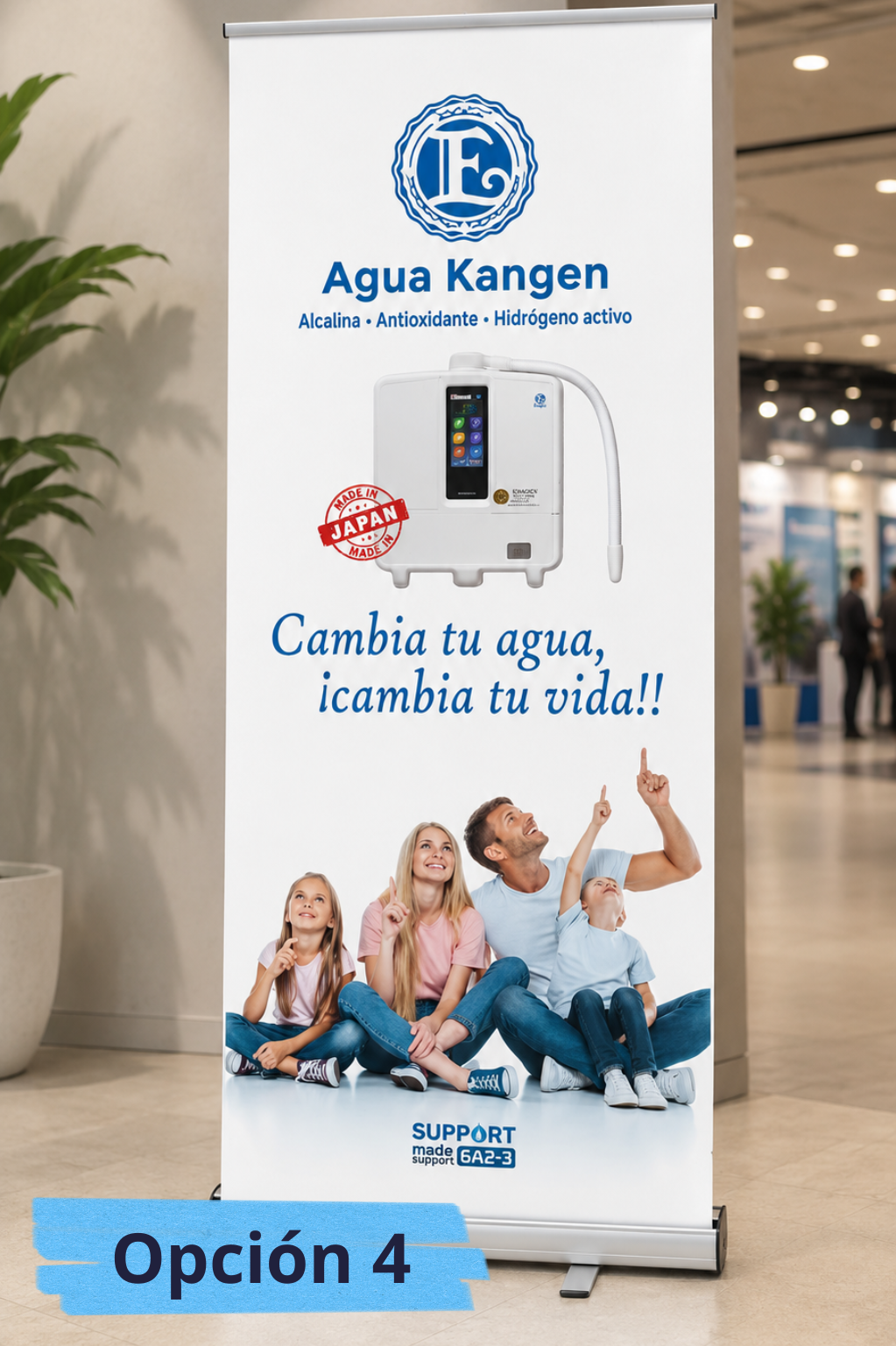 Banner roll up Agua Kangen, diferentes modelos