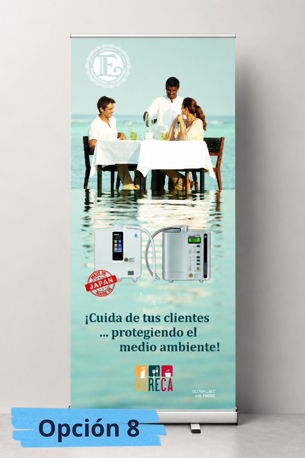 Banner roll up Agua Kangen, diferentes modelos